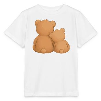 Motif animal de cohésion d’amitié des Ours Câlons - T-shirt bio MINI CREATOR Stanley/Stella Enfant - blanc - Devant - Maike (125cm)