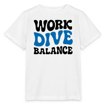 Work Dive Balance Taucher-Geschenk - Stanley/Stella Kinder T-Shirt MINI CREATOR  - Weiß - Vorne - Maike (125cm)