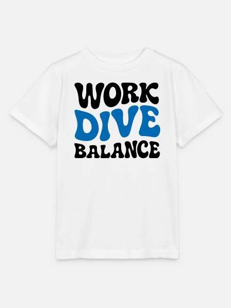Work Dive Balance Taucher-Geschenk - Stanley/Stella Kinder T-Shirt MINI CREATOR - Weiß