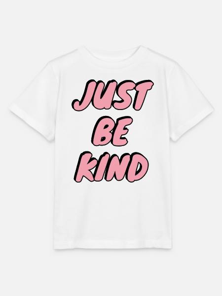 Sei einfach freundlich, pinker Text - Stanley/Stella Kinder T-Shirt MINI CREATOR - Weiß