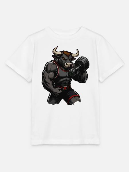 Minotaurus Krafttraining - Stanley/Stella Kinder T-Shirt MINI CREATOR  - Weiß