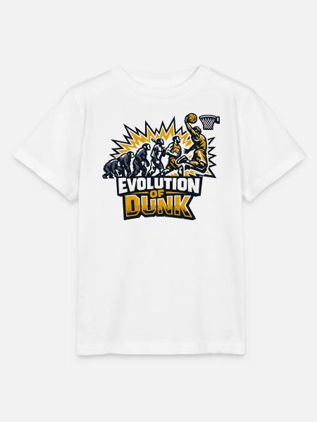 Evolution of Dunk – Basketball Mashup - Stanley/Stella Kinder T-Shirt MINI CREATOR - Weiß
