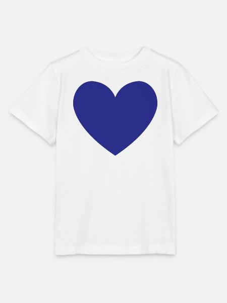 Klares Blaues Herz - Stanley/Stella Kinder T-Shirt MINI CREATOR - Weiß