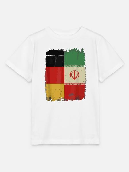 Flagge Deutschland Iran - Stanley/Stella Kinder T-Shirt MINI CREATOR  - Weiß