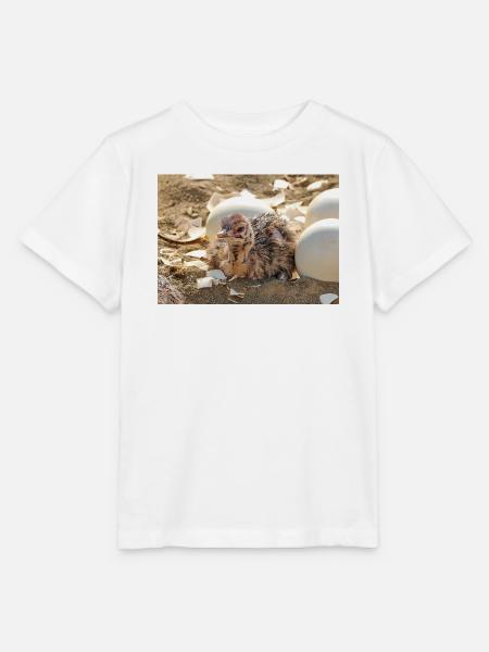 Straussenküken im Nest mit Eierschalen - Stanley/Stella Kinder T-Shirt MINI CREATOR - Weiß