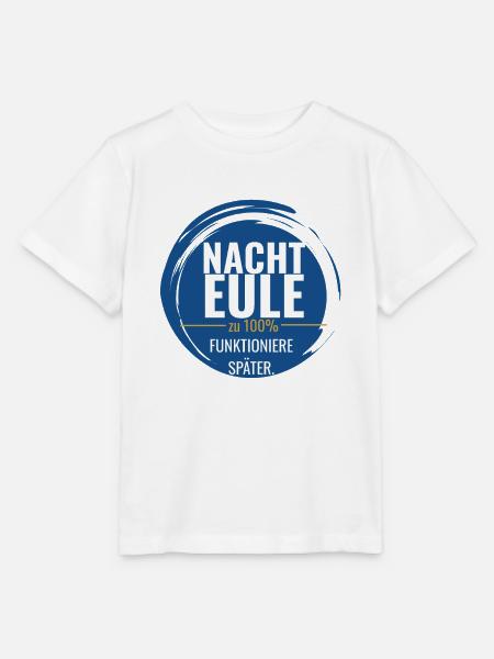 Nachteule – Zu 100% funktioniere später - Stanley/Stella Kinder T-Shirt MINI CREATOR - Weiß