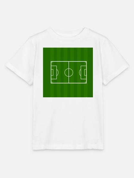 Fussballfeld Minimal Linienkunst - Stanley/Stella Kinder T-Shirt MINI CREATOR  - Weiß
