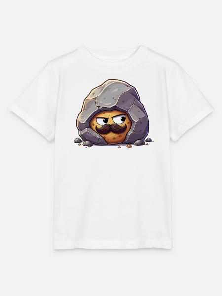 Stein mit Schnurrbart Maskottchen - Stanley/Stella Kinder T-Shirt MINI CREATOR - Weiß