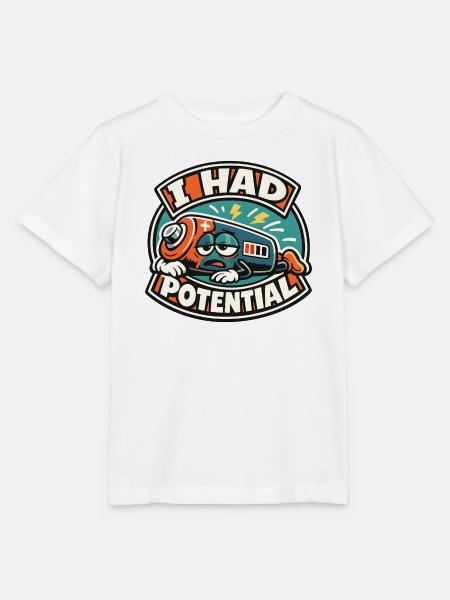 Ich hatte Potenzial Akku - Stanley/Stella Kinder T-Shirt MINI CREATOR  - Weiß