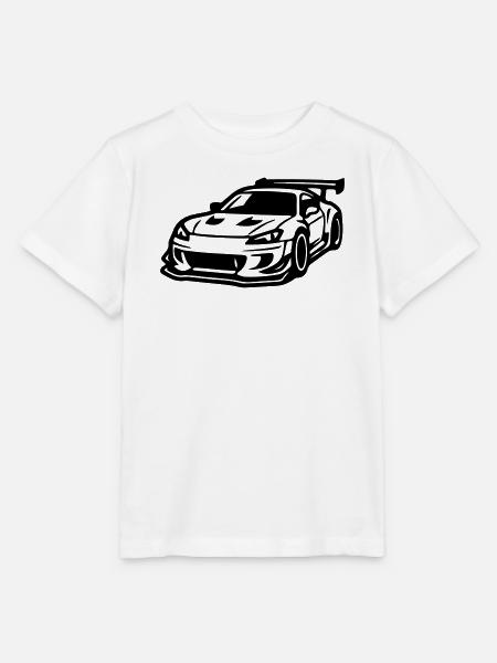 Auto Sportwagen Autorennen - Stanley/Stella Kinder T-Shirt MINI CREATOR  - Weiß