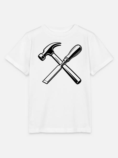 Schreiner Werkzeug Emblem - Stanley/Stella Kinder T-Shirt MINI CREATOR - Weiß