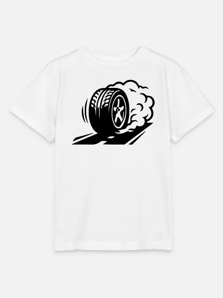 Autoreifen Driften Symbol - Stanley/Stella Kinder T-Shirt MINI CREATOR  - Weiß