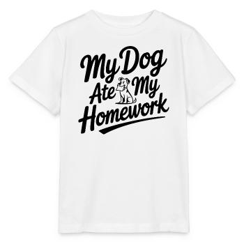 My Dog Ate My Homework - Stanley/Stella MINI CREATOR Kids’ T-Shirt - white - Front - Maike (125cm)