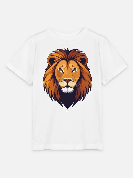 Löwenkopf Illustration - Stanley/Stella Kinder T-Shirt MINI CREATOR  - Weiß