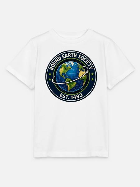 Round Earth Society Globe Tee - Stanley/Stella Kinder T-Shirt MINI CREATOR - Weiß
