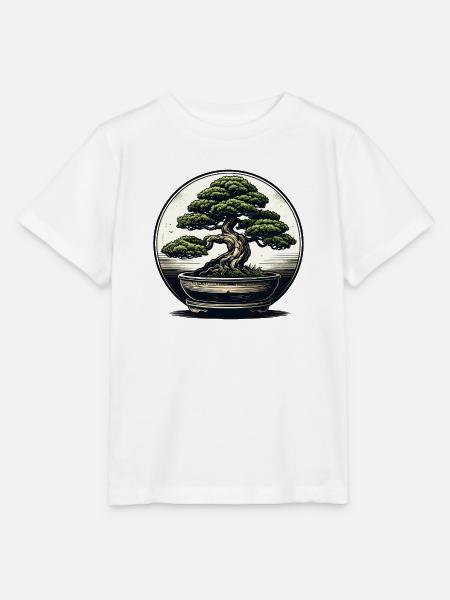 Bonsai Zen Kreis - Stanley/Stella Kinder T-Shirt MINI CREATOR - Weiß