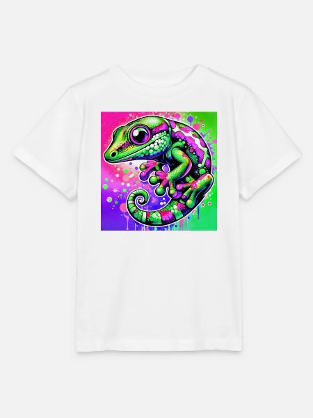 Gecko - Stanley/Stella Kinder T-Shirt MINI CREATOR  - Weiß