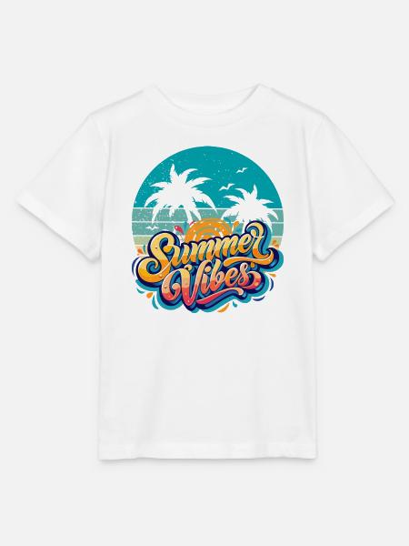Sommerstimmung mit Palmen - Stanley/Stella Kinder T-Shirt MINI CREATOR - Weiß