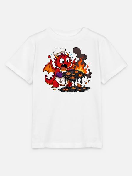 Feuerdrache Koch Kekse brennen - Stanley/Stella Kinder T-Shirt MINI CREATOR - Weiß