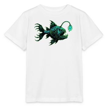 Bring Your Own Light – Tiefsee Anglerfisch - Stanley/Stella Kinder T-Shirt MINI CREATOR  - Weiß - Vorne - Maike (125cm)