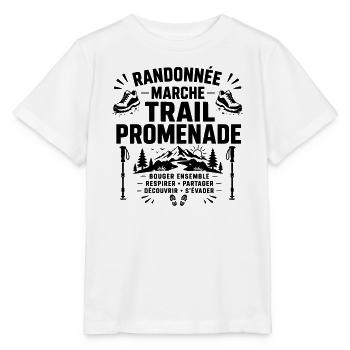 randonnée marche trail promenade - T-shirt bio MINI CREATOR Stanley/Stella Enfant - blanc - Devant - Maike (125cm)