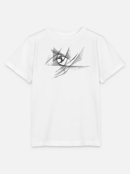 Geometrisches Auge – Generative Line Art - Stanley/Stella Kinder T-Shirt MINI CREATOR  - Weiß