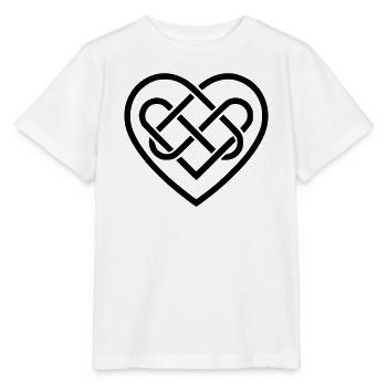 Coeur Celtique Noir - T-shirt bio MINI CREATOR Stanley/Stella Enfant - blanc - Devant - Maike (125cm)