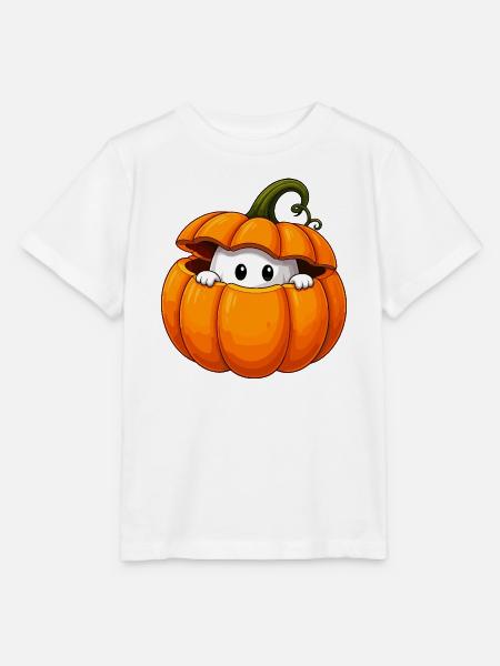 Kürbisgeist Kuschelfigur - Stanley/Stella Kinder T-Shirt MINI CREATOR - Weiß