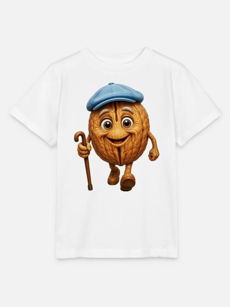 Wallnuss geht Spazieren - Stanley/Stella Kinder T-Shirt MINI CREATOR - Weiß