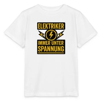 Elektriker Immer Unter Spannung - Stanley/Stella Kinder T-Shirt MINI CREATOR  - Weiß - Vorne - Maike (125cm)