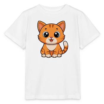 Câlin, Chaton Sunpaw - T-shirt bio MINI CREATOR Stanley/Stella Enfant - blanc - Devant - Maike (125cm)