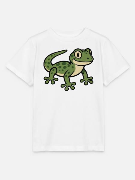 Grüner Gecko - Stanley/Stella Kinder T-Shirt MINI CREATOR  - Weiß