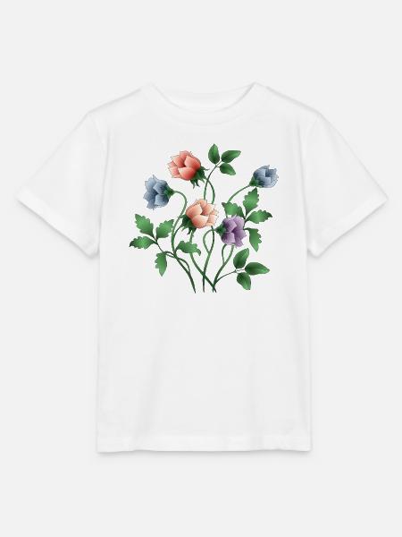 Blumen - Stanley/Stella Kinder T-Shirt MINI CREATOR - Weiß