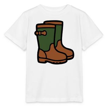 Gummistiefel Gartenarbeit Matschwetter Regen - Stanley/Stella Kinder T-Shirt MINI CREATOR  - Weiß - Vorne - Maike (125cm)
