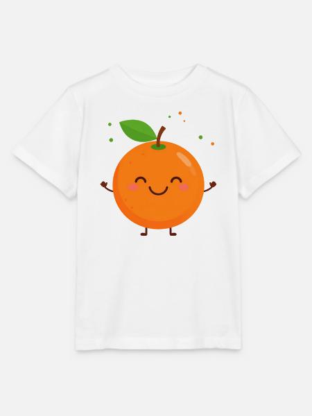 Kawaii Orange Mascot - Stanley/Stella Kinder T-Shirt MINI CREATOR  - Weiß