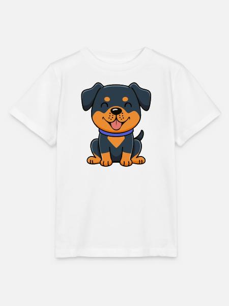 Kleiner Rottweiler (Comic) - Stanley/Stella Kinder T-Shirt MINI CREATOR - Weiß