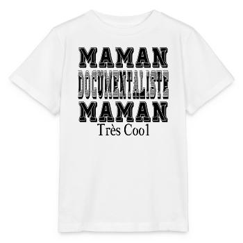 Maman Documentaliste Maman Très Cool - T-shirt bio MINI CREATOR Stanley/Stella Enfant - blanc - Devant - Maike (125cm)