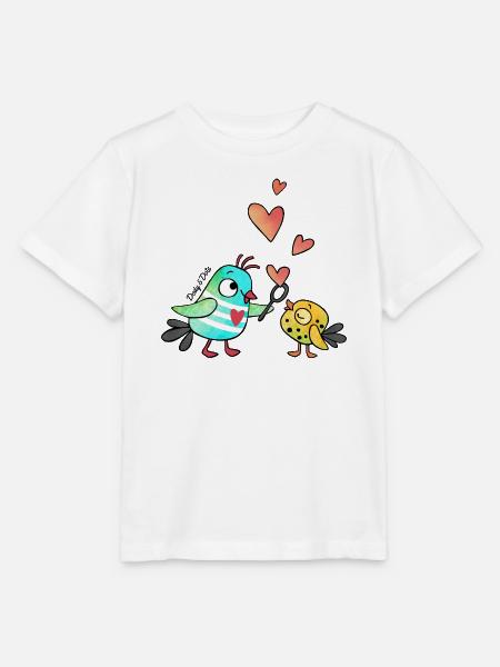 Dody und Dots- Seifenblasenherzen - Stanley/Stella Kinder T-Shirt MINI CREATOR  - Weiß