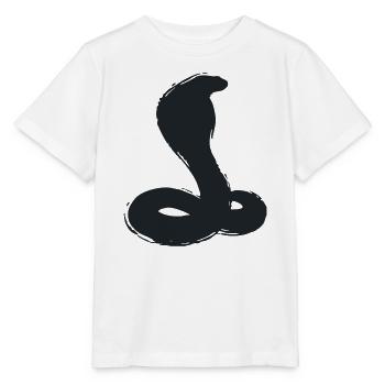 Cobra Silhouette Snake Mascot eSport - Stanley/Stella MINI CREATOR Kids’ T-Shirt - white - Front - Maike (125cm)