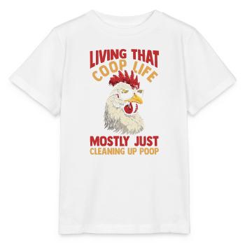 Farmer Rooster Flock Poultry Chicken - Stanley/Stella Kinder T-Shirt MINI CREATOR  - Weiß - Vorne - Maike (125cm)