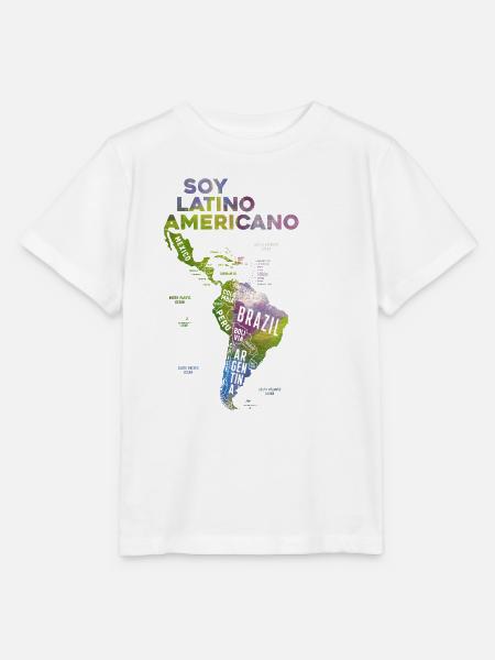 Soy Latino Americano Karte - Stanley/Stella Kinder T-Shirt MINI CREATOR - Weiß