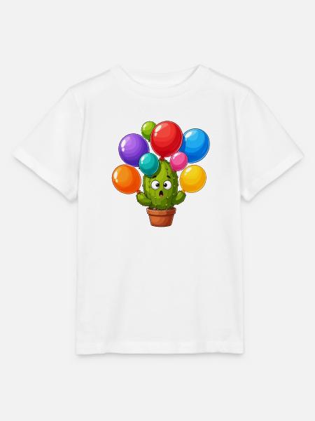 Kaktus Ballon Fiesta - Stanley/Stella Kinder T-Shirt MINI CREATOR - Weiß