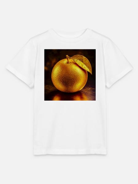 Goldorangefarbene Folie - Stanley/Stella Kinder T-Shirt MINI CREATOR - Weiß