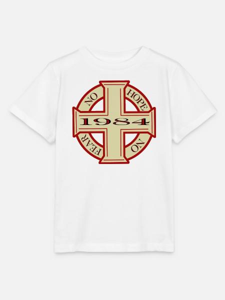 Dystopisches Kreuz 1984 Emblem - Stanley/Stella Kinder T-Shirt MINI CREATOR - Weiß