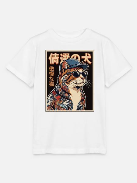 Katze Tokio - Stanley/Stella Kinder T-Shirt MINI CREATOR  - Weiß