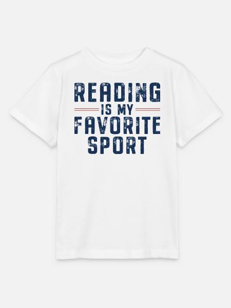 Lesen ist mein Lieblingssport Bücherwurm Leseratte - Stanley/Stella Kinder T-Shirt MINI CREATOR - Weiß