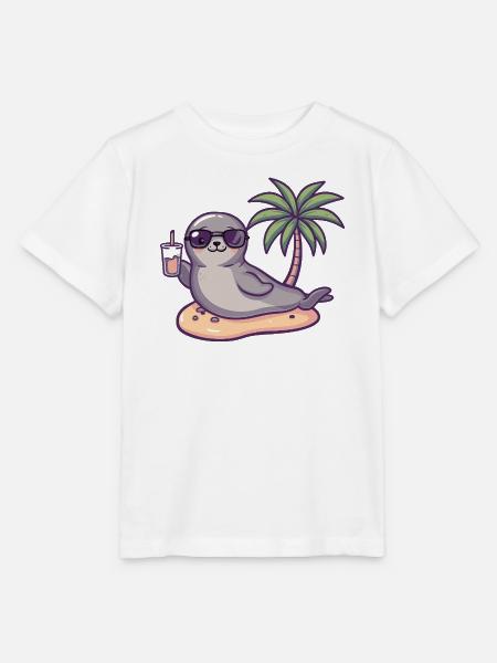 Robbe Sommer Urlaub - Stanley/Stella Kinder T-Shirt MINI CREATOR - Weiß