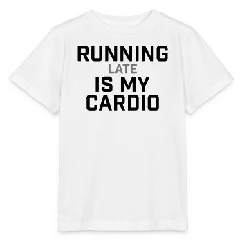 Running Late Is My Cardio Saying - Stanley/Stella MINI CREATOR Kids’ T-Shirt - white - Front - Maike (125cm)