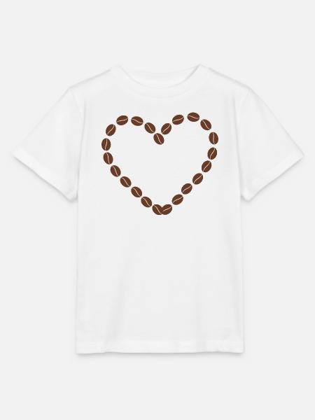 Kaffeebohnen Herz Design - Stanley/Stella Kinder T-Shirt MINI CREATOR - Weiß