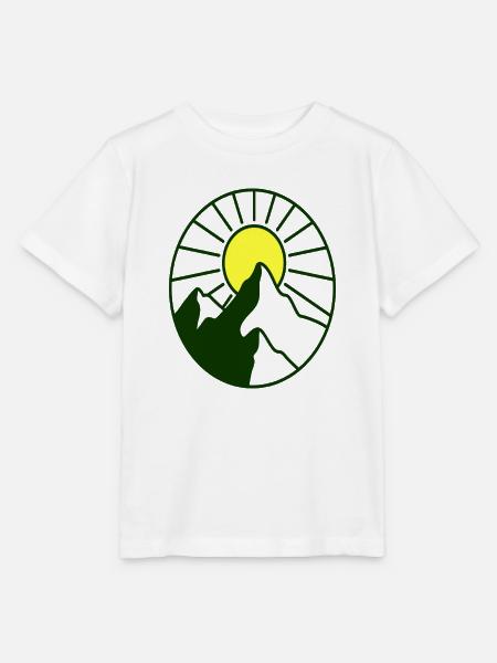 Sonnenaufgang über Bergkette - Stanley/Stella Kinder T-Shirt MINI CREATOR  - Weiß